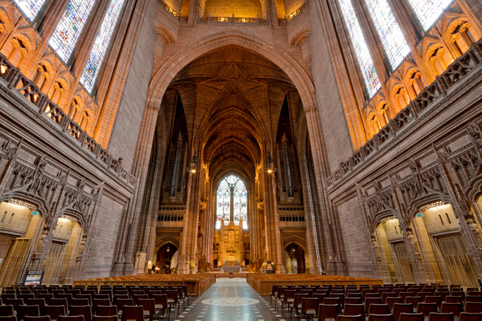 intérieur cathedrale anglicane liverpool