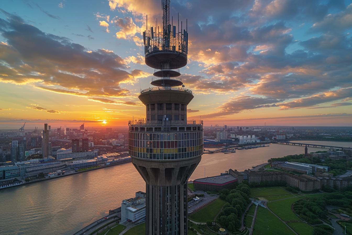 Vue spectaculaire sur Liverpool depuis un point élevé